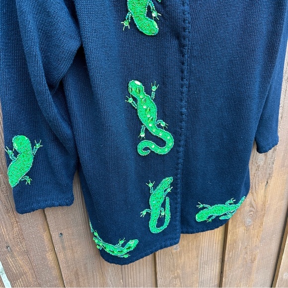 Michael Simon lizard cardigan - Picture 3 of 9